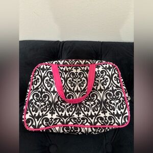 Stylish Black and Pink Women's Toiletry Bag